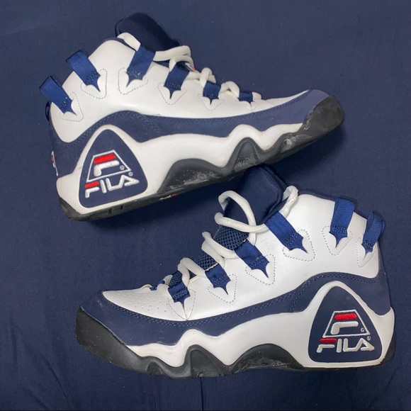 Mens Fila Grant Hill 1 shoes size 8 white and navy - Picture 11 of 11